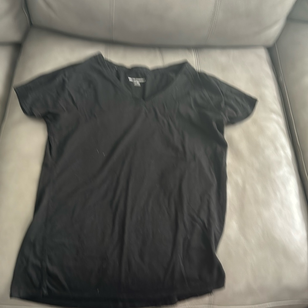 V-neck black baggy shirt